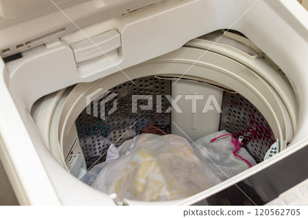 Laundry in the washing machine Laundry in the washing machine 120562705