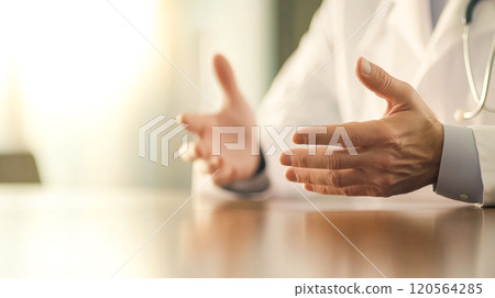 Intimate moments during medical consultation 120564285