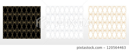 Set of abstract geometric patterns. Seamless vector backgrounds. Colored ornaments Graphic modern patterns Simple lattice graphic design Set of abstract geometric patterns. Seamless vector backgrounds. Colored ornaments Graphic modern patterns Simple lattice graphic design 120564463