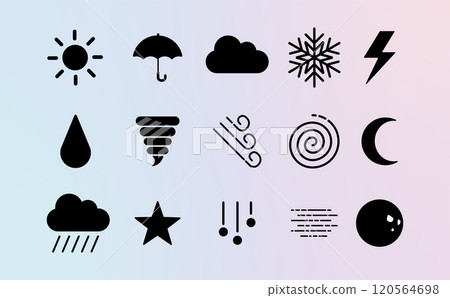 Weather icon set 120564698