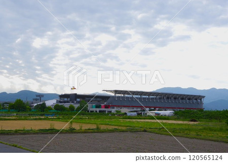 Nagano U Stadium, nestled in the countryside 120565124