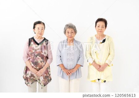 Senior woman smiling portrait 120565613