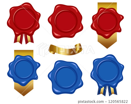 Sealing wax set of 6 types: Red & Blue 120565822