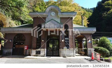 Iida Line_Oarashi Station building based on Tokyo Station 120565834