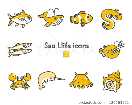 圖標合輯 ~ 海洋生物 3 120565961