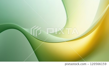 Gentle waves of soft green and yellow blend seamlessly in this abstract composition. The flowing curves evoke a sense of calm and tranquility, making it a perfect backdrop for creative projects or Gentle waves of soft green and yellow blend seamlessly in this abstract composition. The flowing curves evoke a sense of calm and tranquility, making it a perfect backdrop for creative projects or 120566159