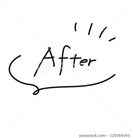 Cute hand drawn icon of after 120566343