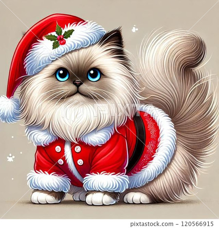 Very cute Himalayan Santa Claus Very cute Himalayan Santa Claus 120566915