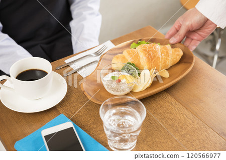 Image of lunch served at the cafe Image of lunch served at the cafe 120566977