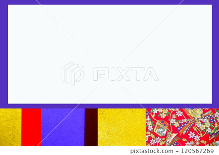 賀年片材質（紫色、銀色、紅色） 120567269