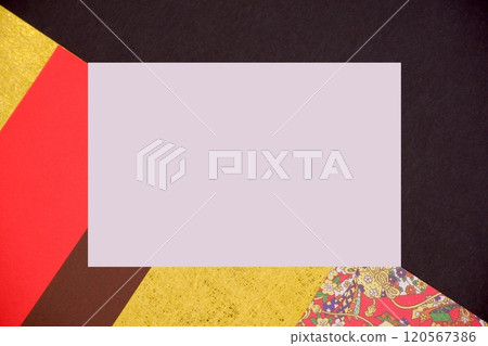 New Year's card material (black, red, gold) New Year's card material (black, red, gold) 120567386