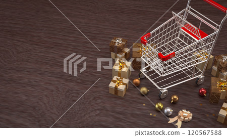 The Christmas decor Background for Holiday concept 3d rendering. 120567588