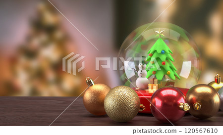 The Christmas decor Background for Holiday concept 3d rendering. The Christmas decor Background for Holiday concept 3d rendering. 120567610