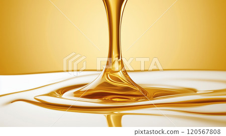 Close-up of honey being poured. 120567808
