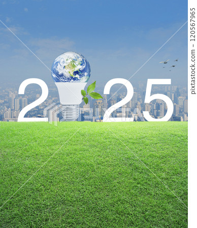 Happy new year 2025 ecology saving power and energy concept, Elements of this image furnished by NASA Happy new year 2025 ecology saving power and energy concept, Elements of this image furnished by NASA 120567965