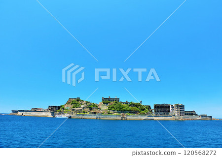 長崎縣藍天軍艦海島 120568272