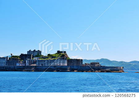 Nagasaki prefecture blue sky warship island 120568275