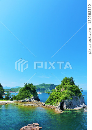 大分縣姬島觀音崎與藍天與大海 120568320
