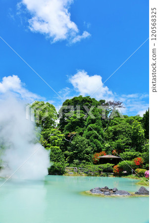 大分縣地獄之旅環繞著Shiraneike地獄 120568325