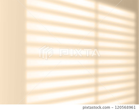 Shadow on beige wall vector background, sun light from the window, realistic overlay effect of blind jalousie reflection Shadow on beige wall vector background, sun light from the window, realistic overlay effect of blind jalousie reflection 120568961