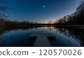 Night sky reflected in the lake 120570026