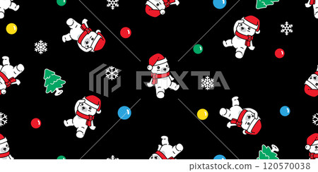 bear polar seamless pattern santa claus hat christmas tree teddy sitting vector snowflake pet doodle cartoon tile background wrapping paper repeat wallpaper scarf isolated illustration design bear polar seamless pattern santa claus hat christmas tree teddy sitting vector snowflake pet doodle cartoon tile background wrapping paper repeat wallpaper scarf isolated illustration design 120570038