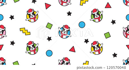 dog seamless pattern french bulldog Christmas Santa Claus hat vector puppy pet cartoon tile background wrapping paper polka dot scarf isolated repeat wallpaper illustration design dog seamless pattern french bulldog Christmas Santa Claus hat vector puppy pet cartoon tile background wrapping paper polka dot scarf isolated repeat wallpaper illustration design 120570048