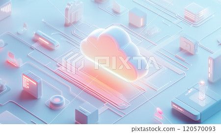 雲端和連接設備的簡單說明。 120570093