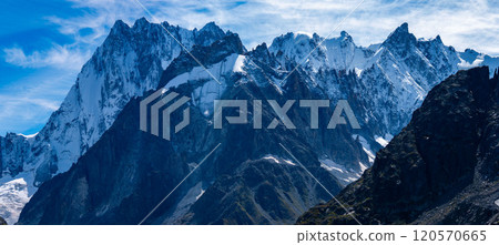 Grandes Jorasses from Montenvert, Chamonix, France Grandes Jorasses from Montenvert, Chamonix, France 120570665
