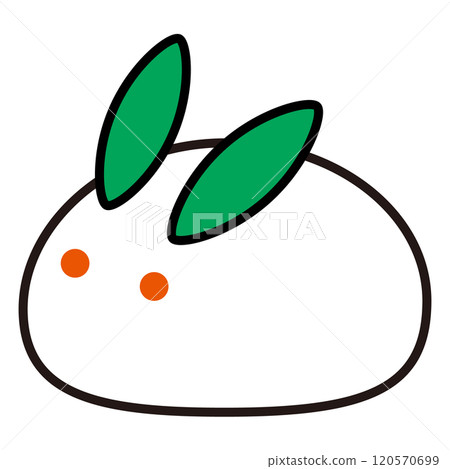 Simple snow rabbit illustration 120570699