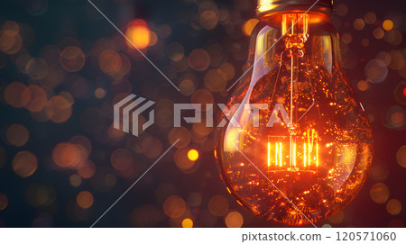 Green energy concept with light bulb and nature. AI Generated 120571060