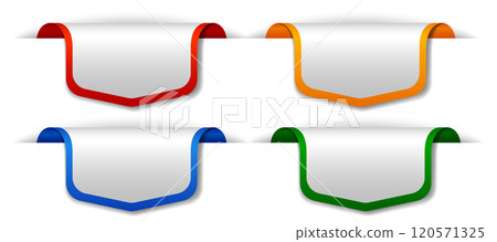 Colorful Ribbon Labels Vector Illustration 120571325