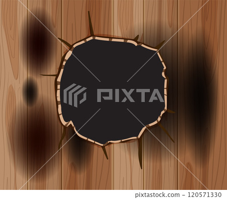 Wooden Frame with Dark Center 120571330