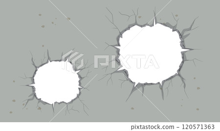 Cracked Wall Vector Illustration 120571363