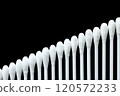 White cotton buds are arranged 9 120572233