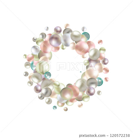 Color balls are flying around. Cover design, creative background. Set. Eps 10 120572238