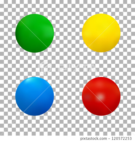 3D colorful beads and pearls. Vector illustration. Eps 10 120572253