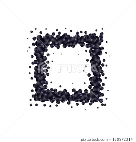 Nature, colorful, multicolored sea pearl background with black small and big pearls isolated on transparent background. Photo frame. Eps 10 Nature, colorful, multicolored sea pearl background with black small and big pearls isolated on transparent background. Photo frame. Eps 10 120572314