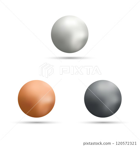 Set of glossy colored balls on a gray background. Eps 10 Set of glossy colored balls on a gray background. Eps 10 120572321