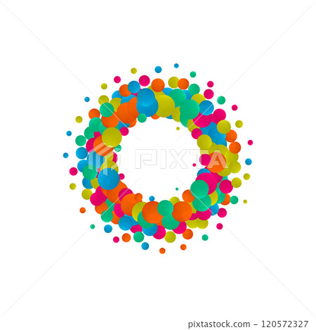 Abstract background. Vector photo frame. Color balls. Eps 10 Abstract background. Vector photo frame. Color balls. Eps 10 120572327