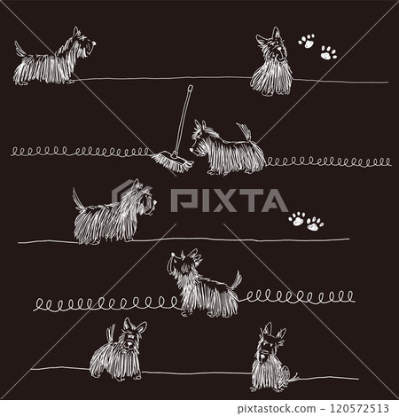 一隻狗的抽象插圖， 120572513