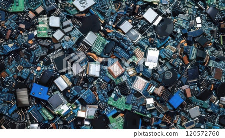 AI image: A large pile of electronic parts 120572760