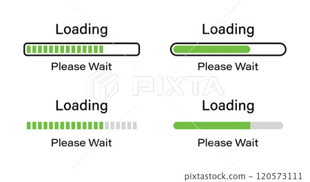 Loading please wait symbol infographics set in green color. Set of 70 percent loading infographics in four different styles- Bar, Rectangular bar, Rounded bar, Rectangular bar isolated for light mode. Loading please wait symbol infographics set in green color. Set of 70 percent loading infographics in four different styles- Bar, Rectangular bar, Rounded bar, Rectangular bar isolated for light mode. 120573111