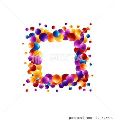 Colorful bright spheres background. Photo frame. EPS 10. Color balls. Eps 10 Colorful bright spheres background. Photo frame. EPS 10. Color balls. Eps 10 120573680