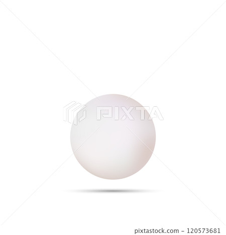 White ball with shadow on a white background. Realistic metal ball 3d sphere or shiny glossy bubble. Vector illustration. Eps 10 White ball with shadow on a white background. Realistic metal ball 3d sphere or shiny glossy bubble. Vector illustration. Eps 10 120573681