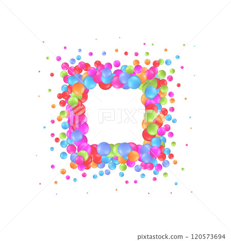Abstract pattern with glass blue balls or precious pearls. Glossy realistic ball. 3d vector illustration. Eps 10 120573694