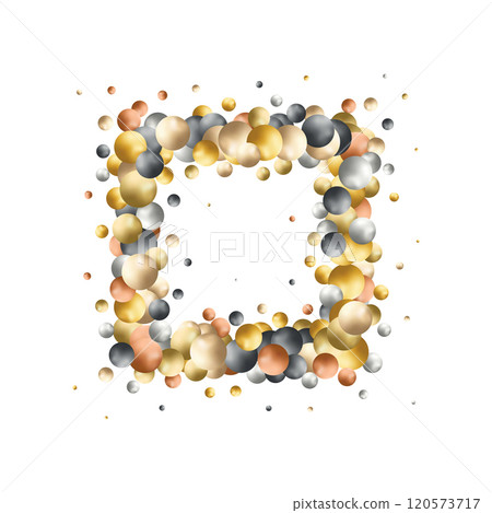 Photo frame made of round color shapes. Sample. Color balls. Eps 10 Photo frame made of round color shapes. Sample. Color balls. Eps 10 120573717