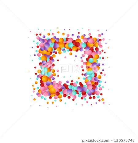 Background with render 3d red balls. Round Sphere of geometric objects, pearl made of metal and plastic. Template with social media story, social networks. vector illustration. Eps 10 120573745