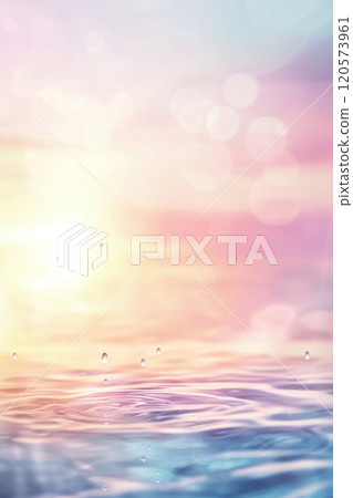 Background with Peaceful Sunset Reflection with Water Ripples 120573961