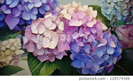 AI image: Hydrangea in full bloom 120574306